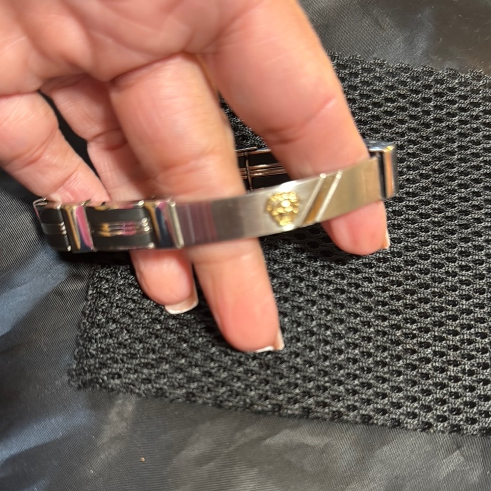 Silver and Gold Men's Bracelet